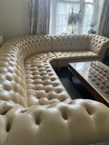 Chesterfeild corner sofa large - chesterfeild,