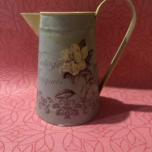 Shabby chic jug metal flowers - chic,