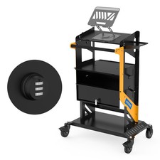 Diagnostic Trolley Tool Trolley Cart Garage Workshop with Lock &Computer Bracket