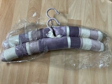 Laura Ashley Padded Lilac & Cream Coat Hangers X 2 New In Packaging Rare
