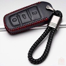 Car Leather Remote Key Fob Cover Case Keyring For Volkswagen VW Passat CC B6 B7 