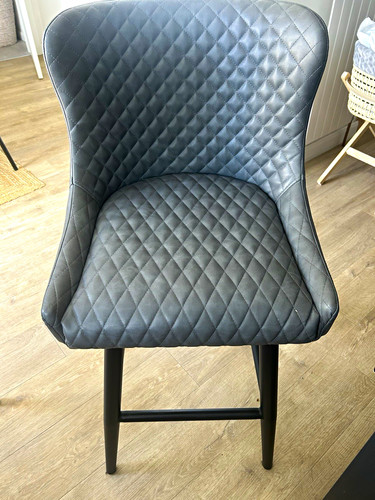 Grey quilted upholstered - upholstered, faux