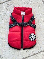 Dog Jacket with Harness, Fleece Lined (Medium / Red) – Doggykings Brand