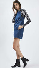 Topshop Moto Cute Dhani Pinafore Denim Dress Size 10