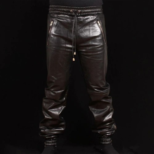 Mens real black - real, lambskin