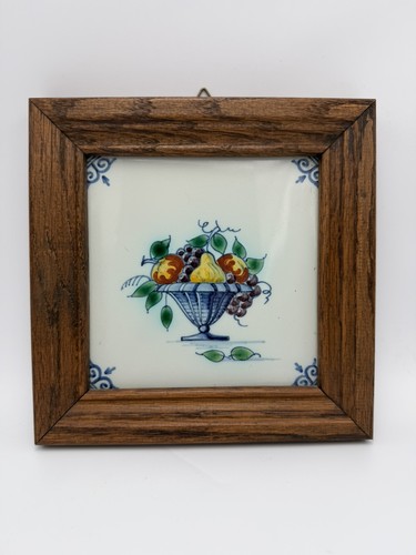 Vintage blue delft tile - delft, makkum