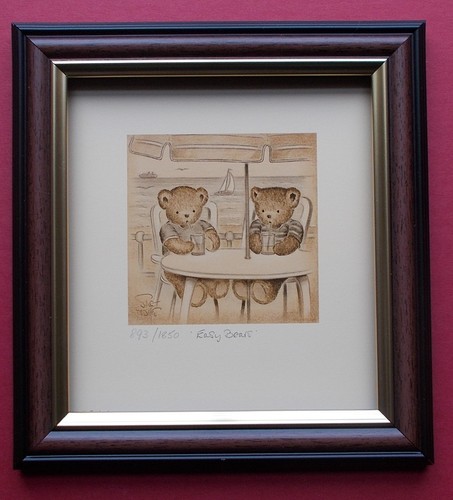 Teddy bear print framed by - teddy,
