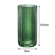 Ribbed Glass Flower Vase