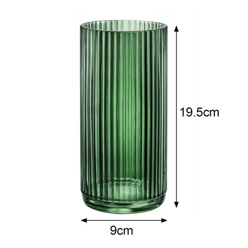 Ribbed glass flower - flower, vase
