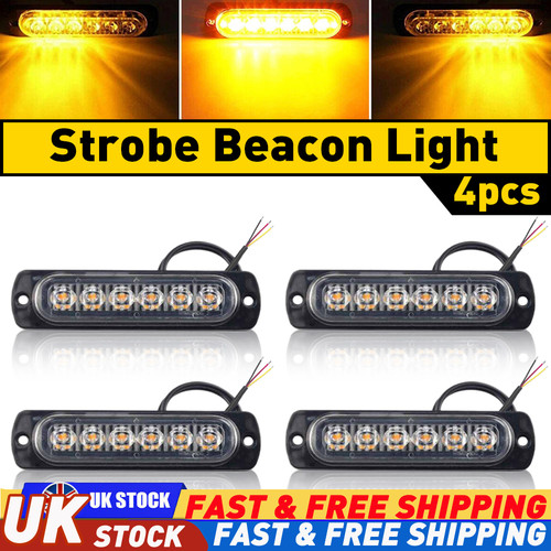 4pcs 12v 24v led amber - 4pcs,