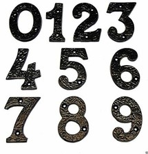 Black door numbers thick - black,