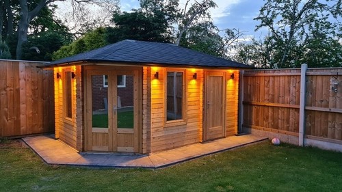 Log cabin 3mx4 40mm corner - cabin,