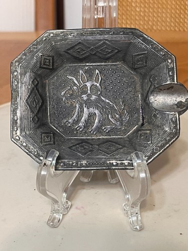 Vtg silverplated ashtray two - silverplated,