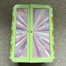 Polly Pocket-Cruisin' Closet-Rolling Storage Case and various clothes
