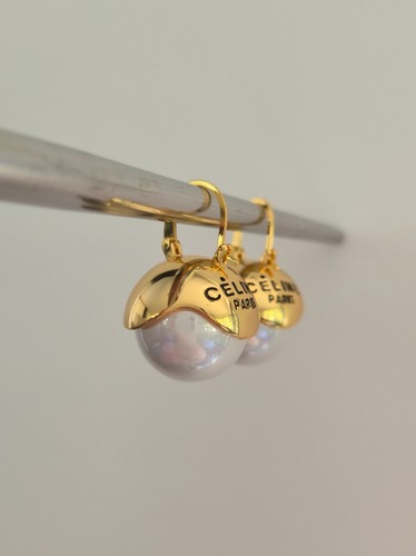Gold pearl drop - drop, 15mm