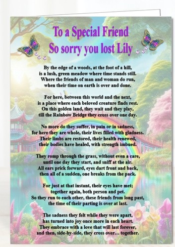 Personalised bereavement card - personalised,