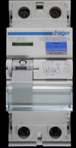 Hager cd263u 63a 30ma rcd - cd263u,