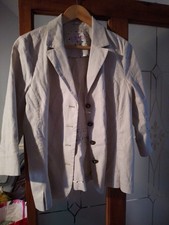 Ladies Beige Linen Blend