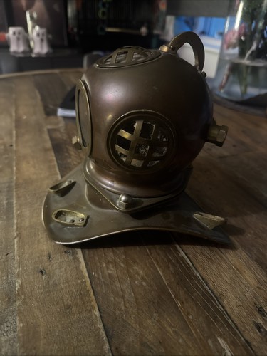 Diving helmet copper and brass - helmet,