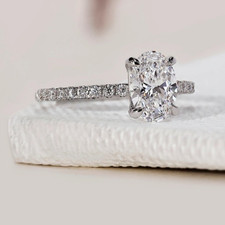 1 CT Oval Shaped Lab Grown