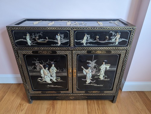 Black lacquer oriental - lacquer, chinese