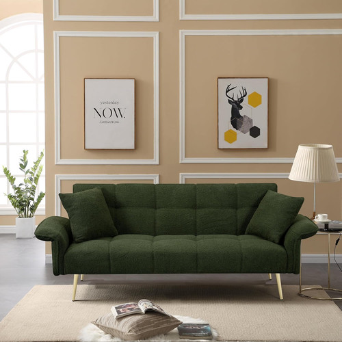 Green futon sofa - green,