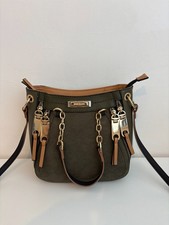 LADIES RIVER ISLAND KHAKI GREEN SCOOP CROSS THE BODY OFF THE SHOULDER GRAB BAG 