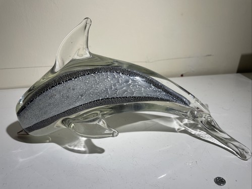 Murano glass dolphin figurine