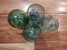 4 Old Japanese Glass fishing