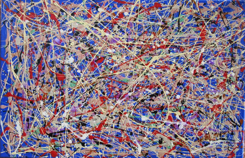Hand painted abstract jackson - hand,