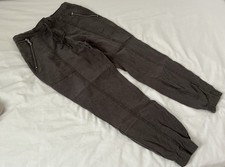 Next Women's Cargo-Style Trousers, Washed Grey, Size 8 Petite