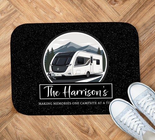 Personalised caravan door - caravan,
