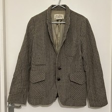 Tweed Plaid Wool Blazer Jacket ZARA Premium Denimwear Collection Size Medium