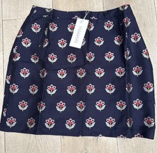 Sugarhill Boutique Eva Floral Love Skirt Navy Stunning Jacquard UK Size 12 BNWT