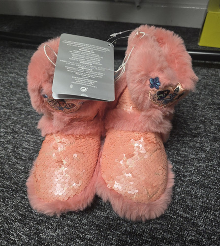 Disney pink faux fur sequin - disney,