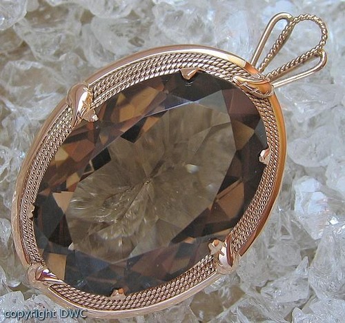 Smoked topaz pendant - smoked,