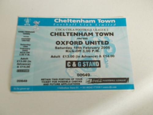 Ticket cheltenham oxford - cheltenham,