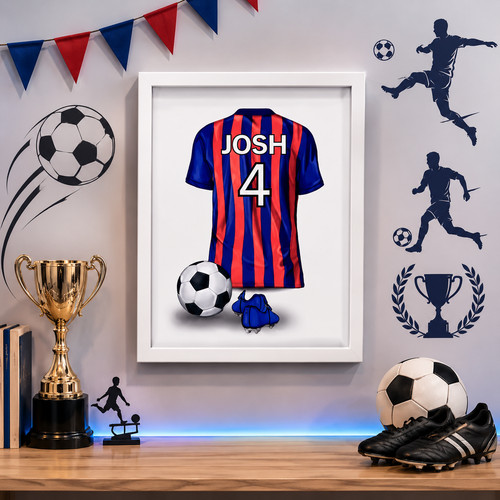 Personalised football wall - football,