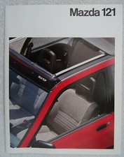 Mazda 121 Brochure 1989: 3-Door Hatch. 1.1L,1.3LX,1.3LX SR,1.3 Sun Top.18 pages.