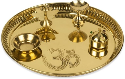 Set hindu puja thali - set, of