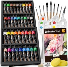 Nicpro Watercolour Paint Kit, Professional Painting Supplies Set 36 Tube Water 