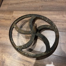 Antique Cast Iron Wheelbarrow / Hand Plough Wheel / Garden Ornament