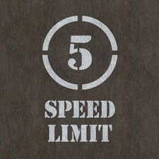 5 MPH Speed Limit Sign Stencil