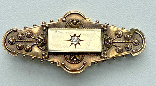 Victorian mourning brooch - brooch,