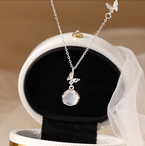 Dainty butterfly drop - butterfly, pendant