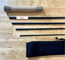 NEW! 9' 6wt 4-piece Fly Rod Blank for Rod Building. Matte Black, FREE BONUS!