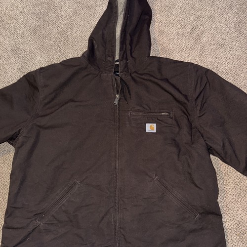 Carhartt brown sherpa coat - brown, xxl