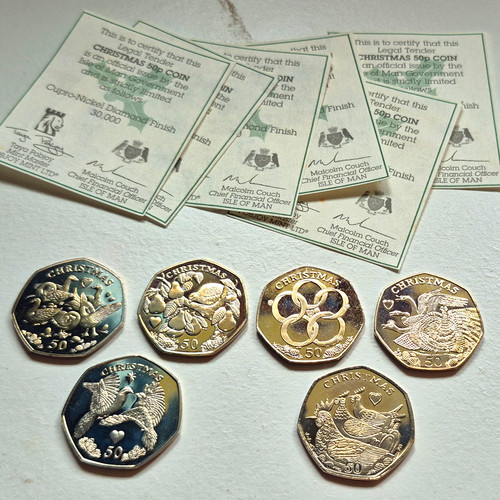 Isle man christmas - christmas, coin