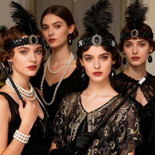7pcs 1920s accessories - 7pcs,