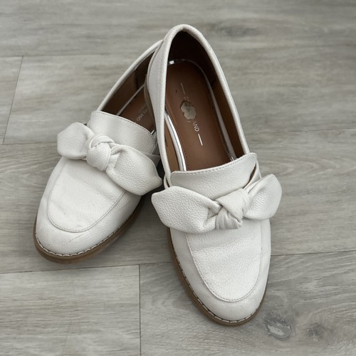 Ladies leather white wide fit - white,